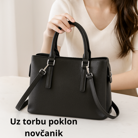 Ženska crna elegantna torba